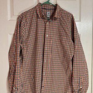 JCP Orange/Blue/White Button Down Shirt